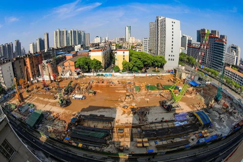 南昌地鐵4號線丁公路北站完成圍護結構施工 圖